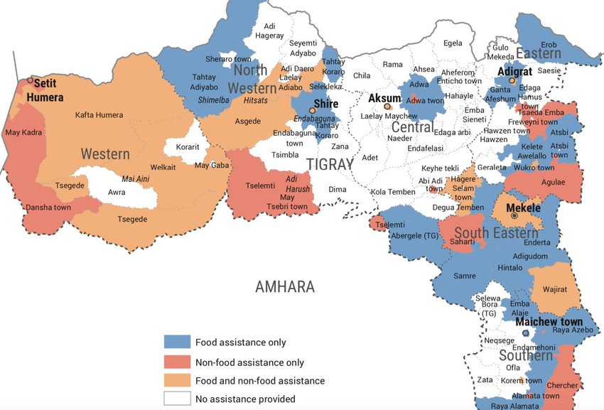 A glimpse into the much-hyped food aid distribution in Tigray