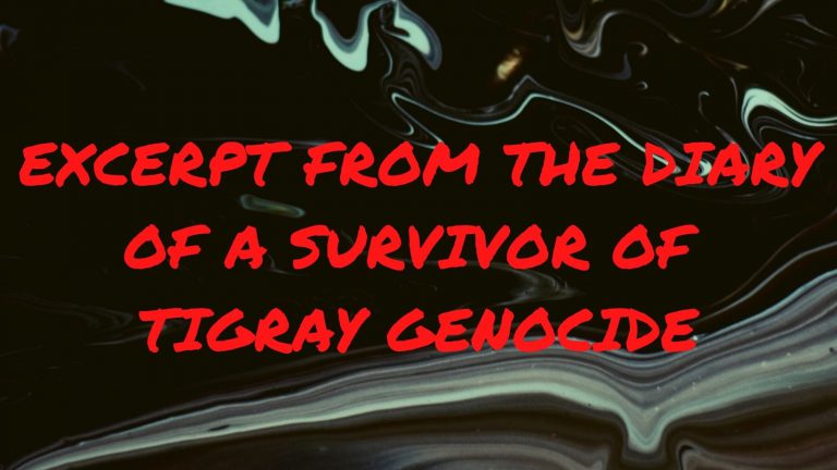 Excerpt from the Diary of a Survivor of Tigray Genocide